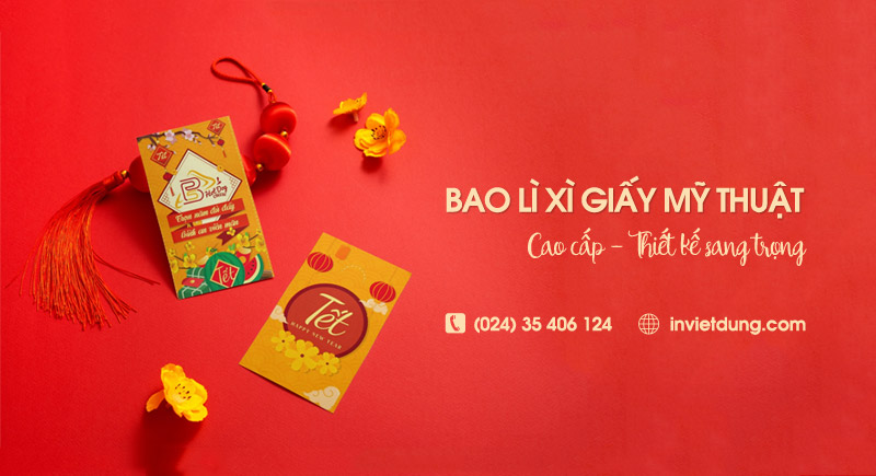Mẫu bao lì xì giấy mỹ thuật