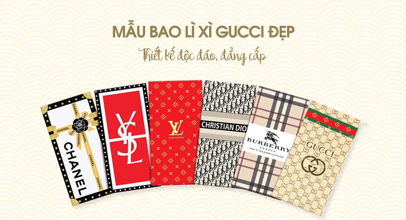 Mẫu bao lì xì Gucci