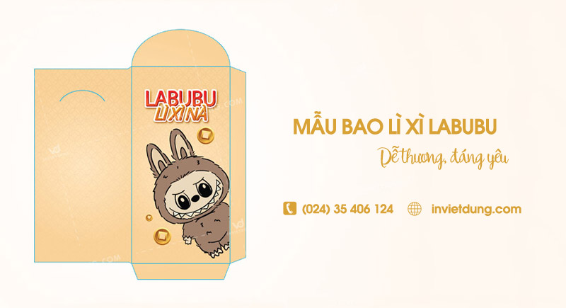Mẫu bao lì xì Labubu