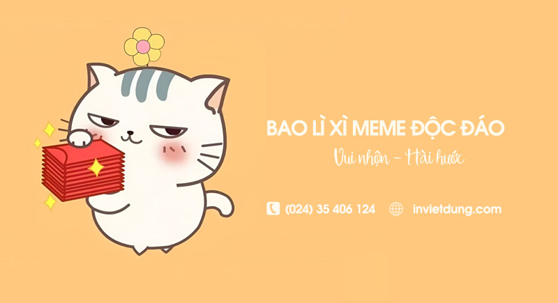 Mẫu bao lì xì meme