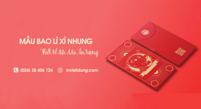 Mẫu bao lì xì nhung