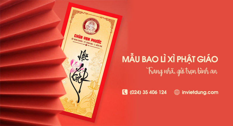 Mẫu bao lì xì Phật giáo