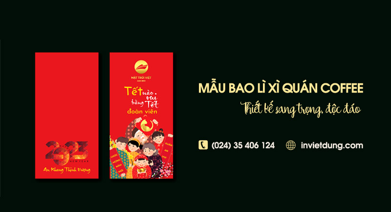 Mẫu bao lì xì quán coffee