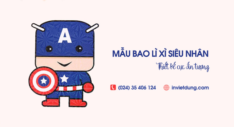 Mẫu bao lì xì hình siêu nhân