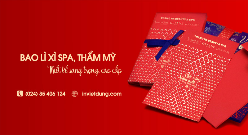 Mẫu bao lì xì spa, thẩm mỹ viện