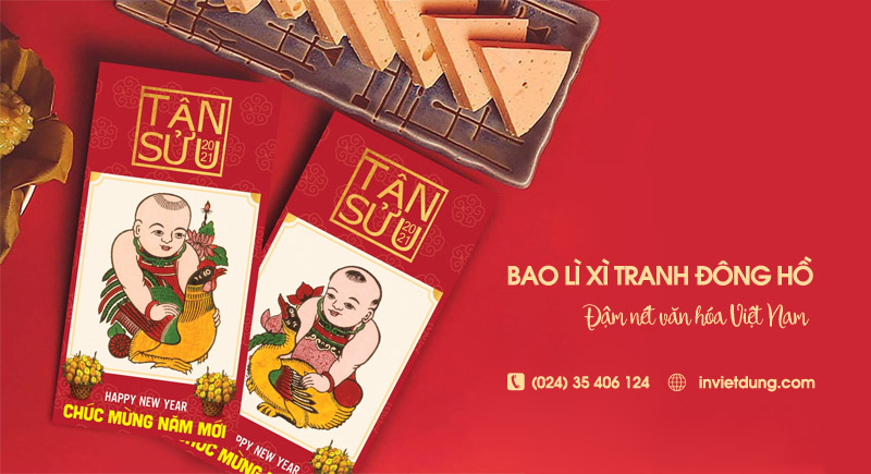 Mẫu bao lì xì tranh Đông Hồ