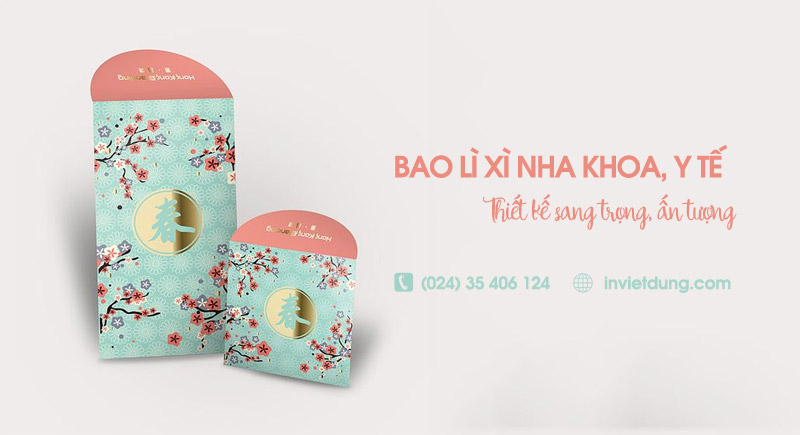 Mẫu bao lì xì y khoa, nha khoa