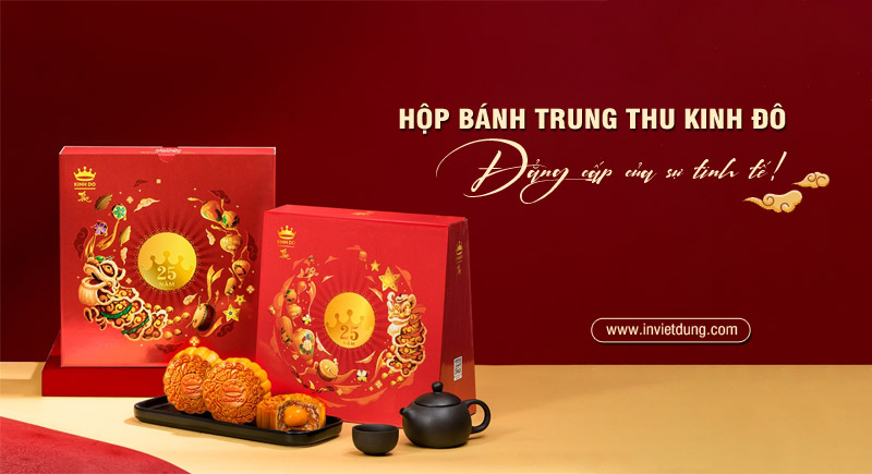 Mẫu hộp đựng bánh trung thu Kinh Đô