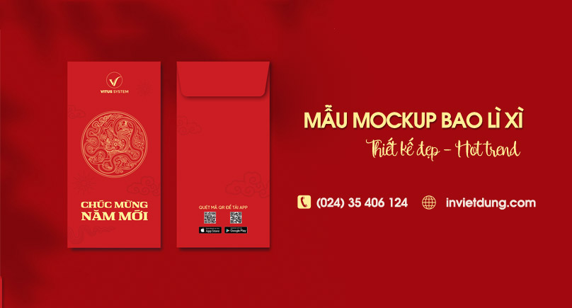 Mẫu mockup bao lì xì