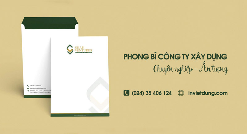Mẫu phong bì công ty xây dựng