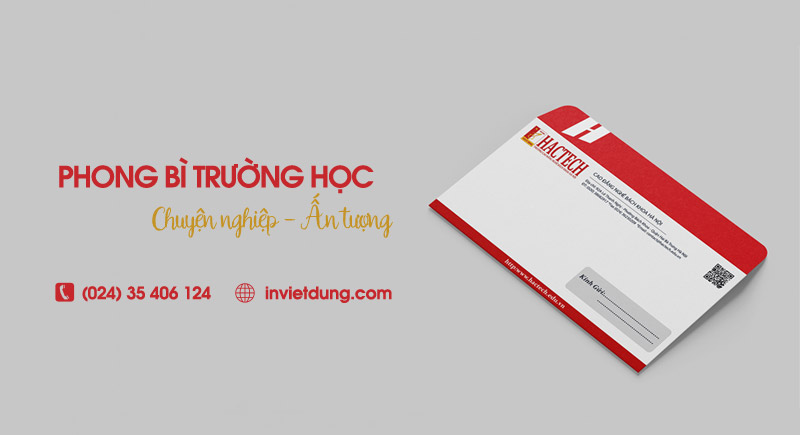 Mẫu phong bì trường học