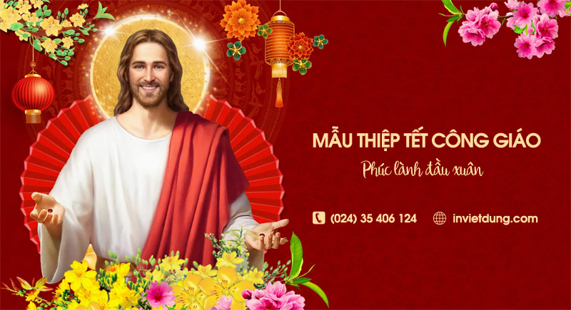 Mẫu thiệp chúc Tết Công giáo