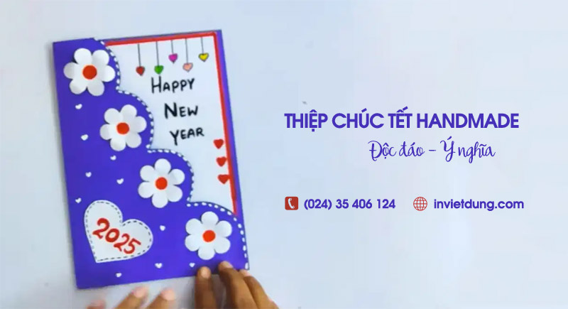 Mẫu thiệp chúc Tết handmade