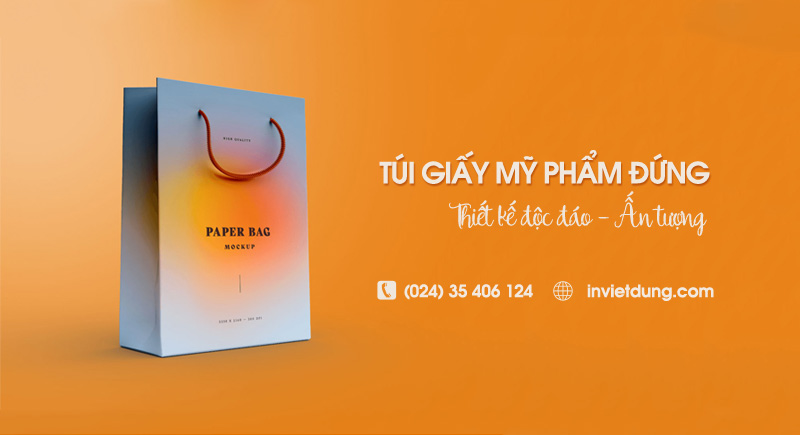 Mẫu túi giấy đứng đựng mỹ phẩm