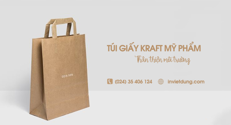 Mẫu túi giấy kraft đựng mỹ phẩm