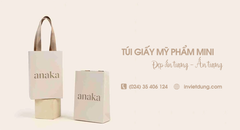 Mẫu túi giấy mini đựng mỹ phẩm
