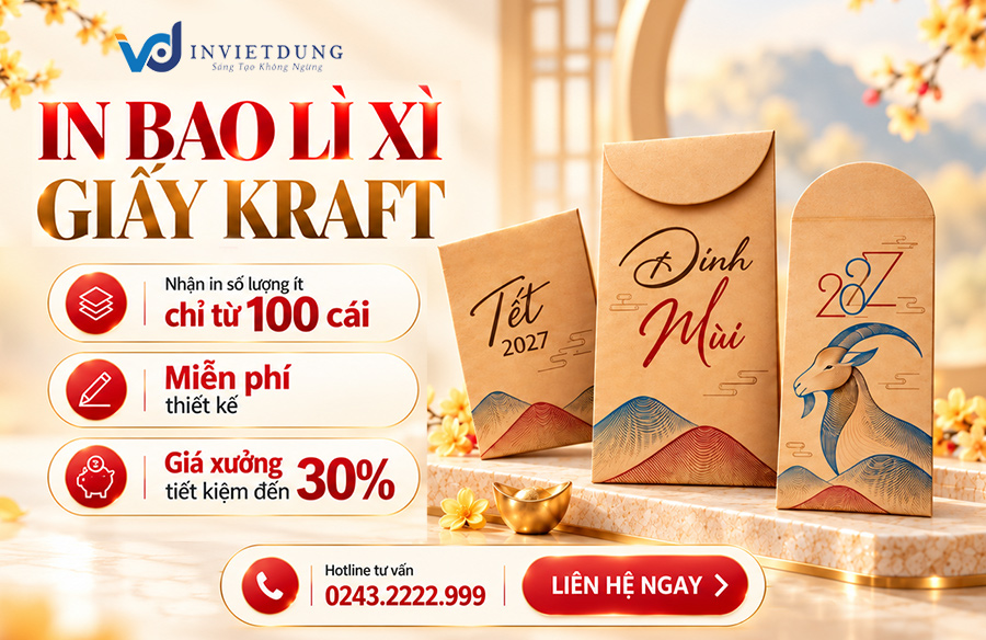 In bao lì xì giấy kraft