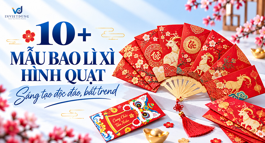 Mẫu bao lì xì hình quạt