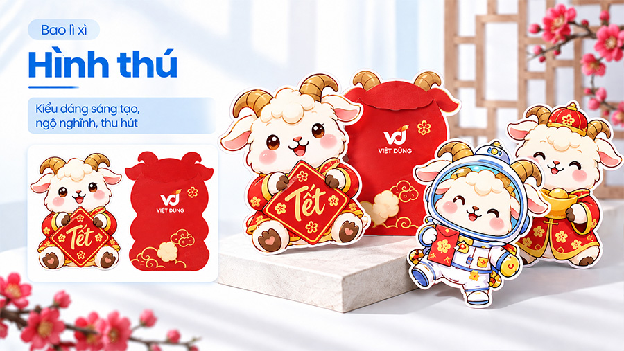 Bao lì xì hình thú