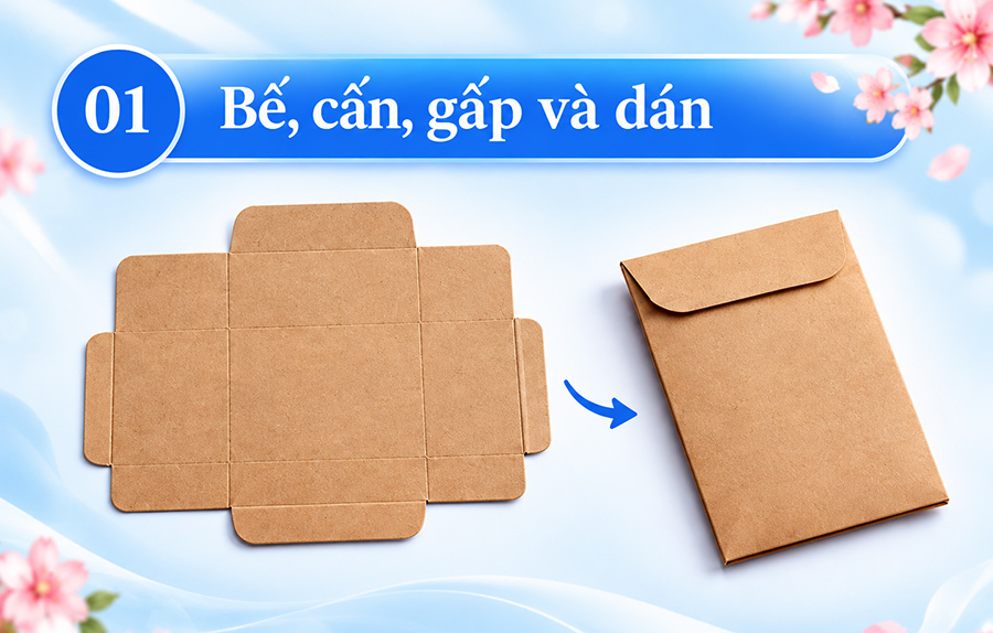 Gia công bao lì xì giấy kraft