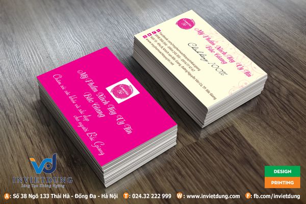 In name card dập nổi hoa văn