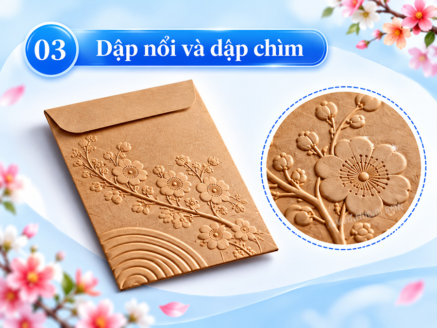 Gia công bao lì xì giấy kraft