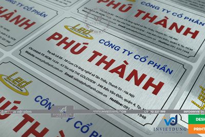 Mẫu in tem bạc xước công ty Phú Thành