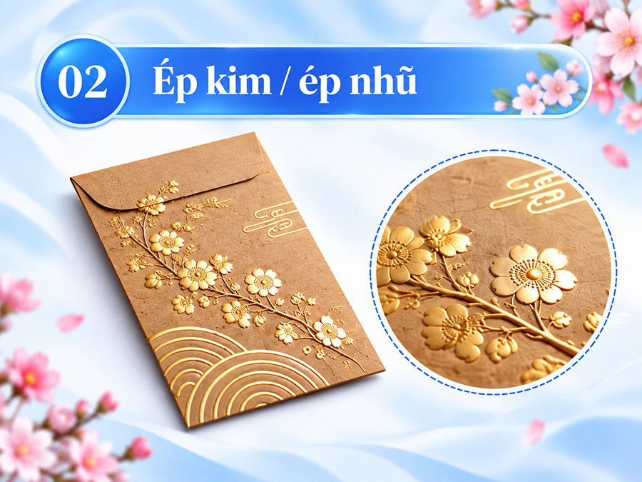 Gia công bao lì xì giấy kraft
