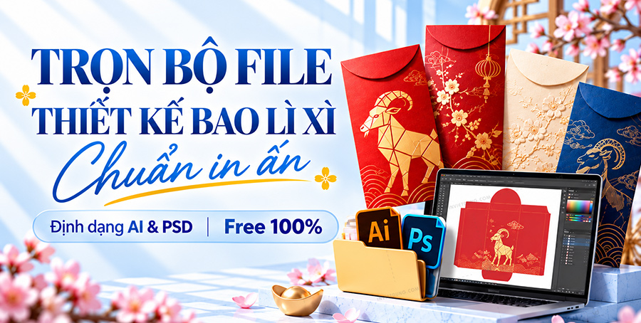 Tải 53+ mẫu file vector AI, PSD thiết kế bao lì xì