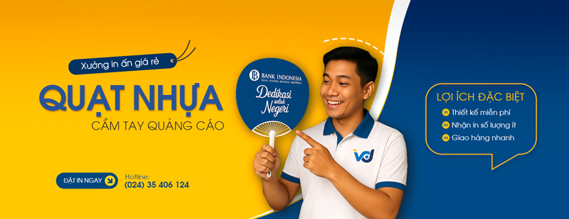 Xưởng in quạt nhựa cầm tay quảng cáo theo yêu cầu 2025