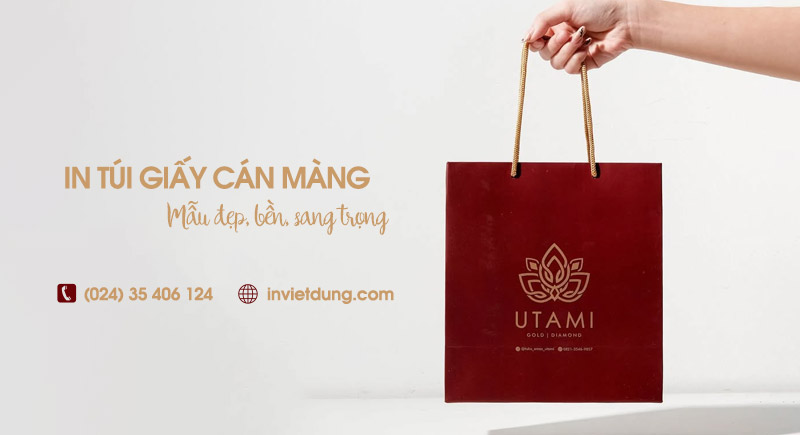 Xưởng in túi giấy cán màng giá rẻ, thiết kế mẫu miễn phí