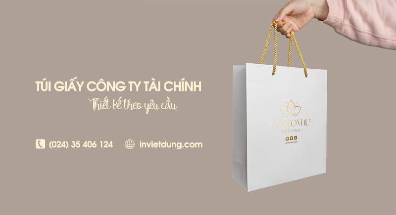 Xưởng in túi giấy công ty tài chính thiết kế theo yêu cầu
