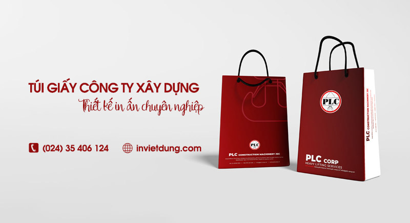 Xưởng in túi giấy công ty xây dựng theo yêu cầu tại Hà Nội