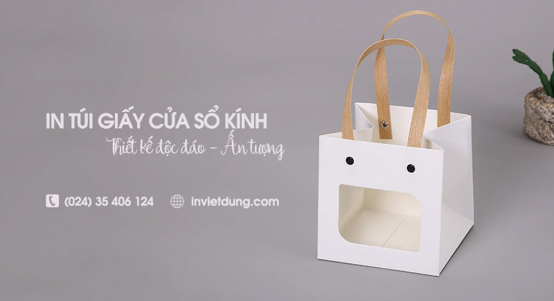 Xưởng in túi giấy cửa sổ bóng kính theo yêu cầu tại Hà Nội