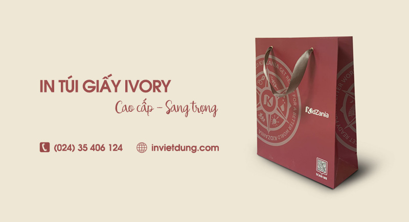 Xưởng in túi giấy ivory theo yêu cầu, giá rẻ giao hàng nhanh