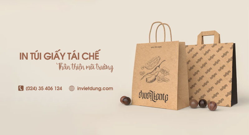 Xưởng in túi giấy tái chế uy tín theo yêu cầu, in nhanh giá rẻ