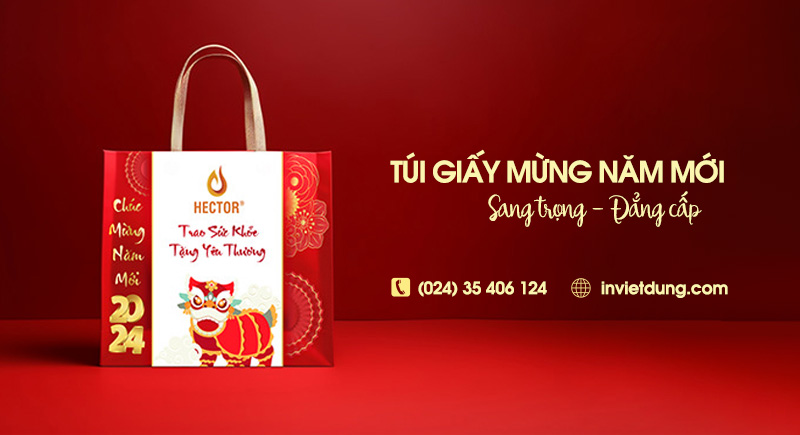 Xưởng in túi giấy chúc mừng năm mới giá rẻ, 20+ mẫu đẹp