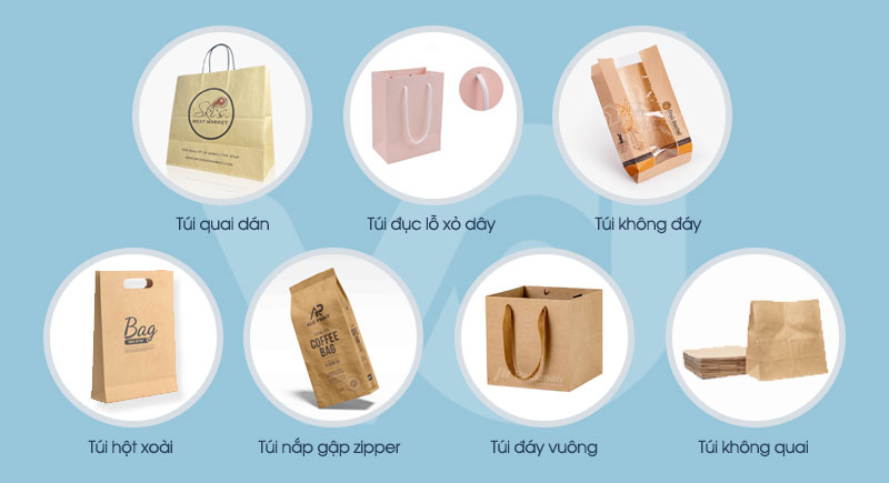 Các kiểu dáng túi giấy thông dụng