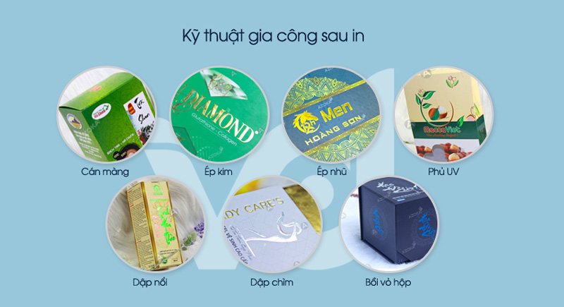 Các kỹ thuật gia công sau in hộp giấy