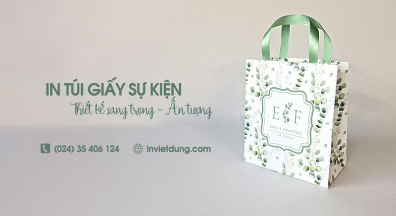Xưởng in túi giấy sự kiện theo yêu cầu, thiết kế miễn phí
