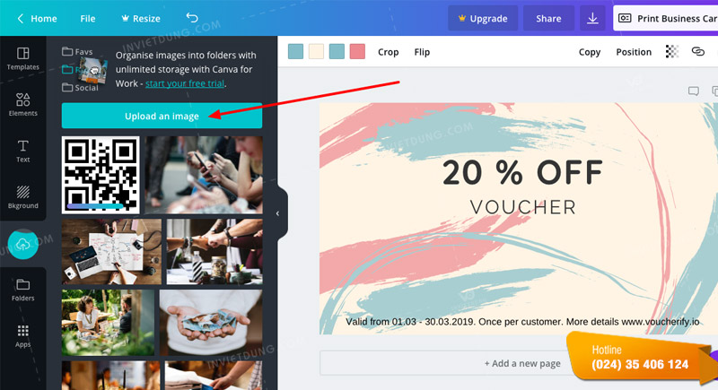 Thiết lập kích thước với phần mềm thiết kế online Canva