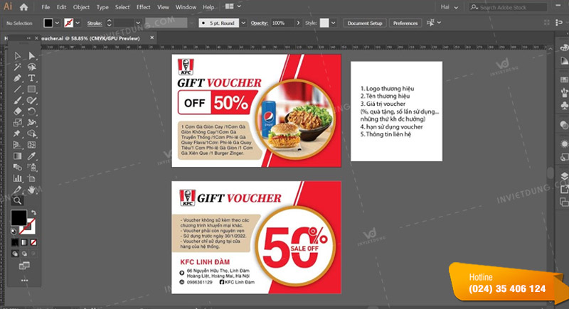 Thiết lập kích thước với phần mềm Adobe Illustrator