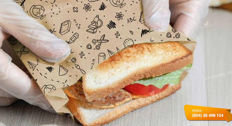 Túi giấy đựng bánh mì sandwich