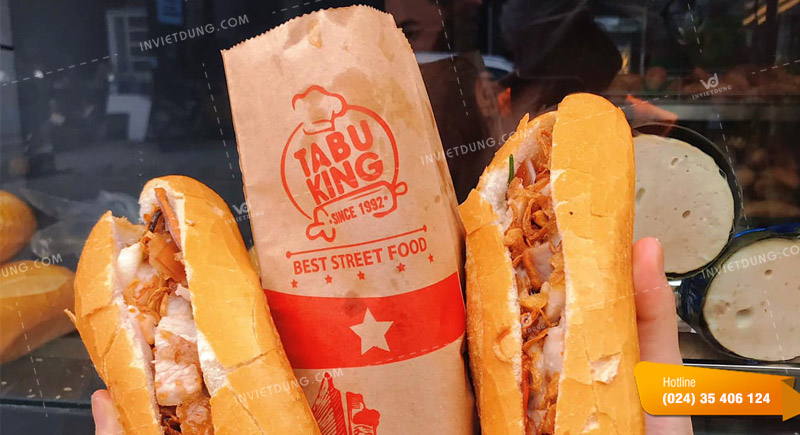 Túi giấy đựng bánh mì truyền thống