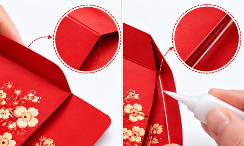 Gấp dán thành phẩm bao lì xì