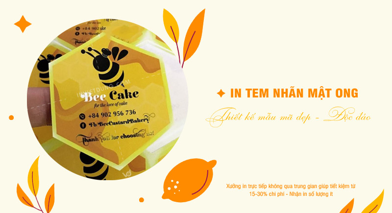 In tem nhãn mật ong giá rẻ theo yêu cầu tại Hà Nội