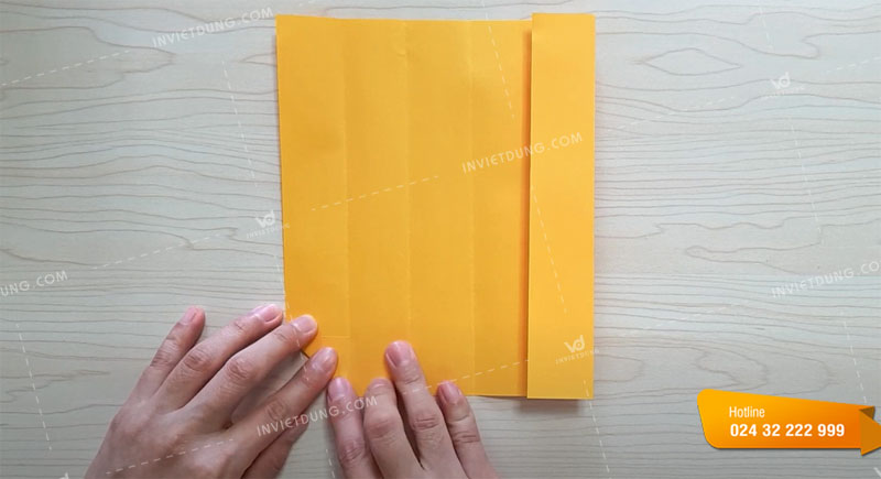 Cách gấp hộp giấy đựng bút có nắp bước 3