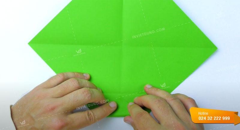 Cách gấp hộp giấy đựng kẹo hình chữ nhật bước 2
