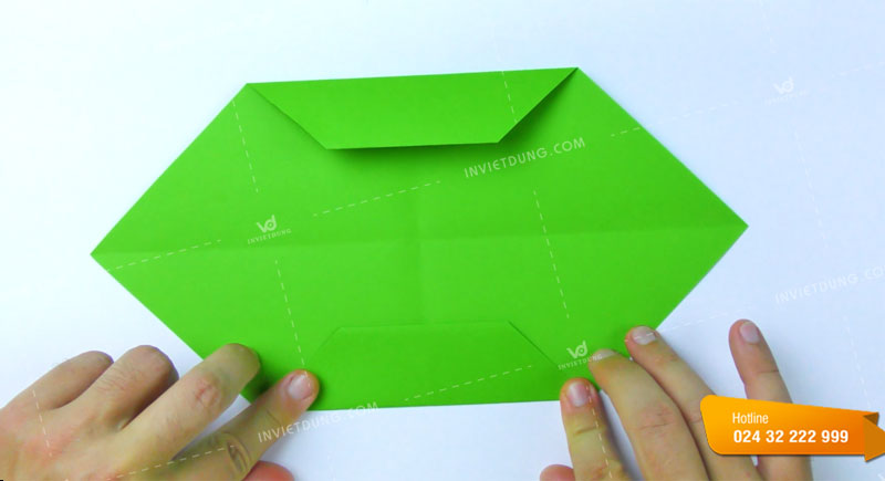 Cách gấp hộp giấy đựng kẹo hình chữ nhật bước 3