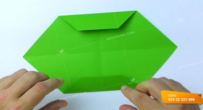 Cách gấp hộp giấy đựng kẹo hình chữ nhật bước 4